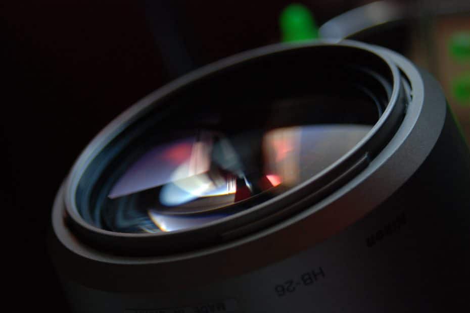 black camera lens